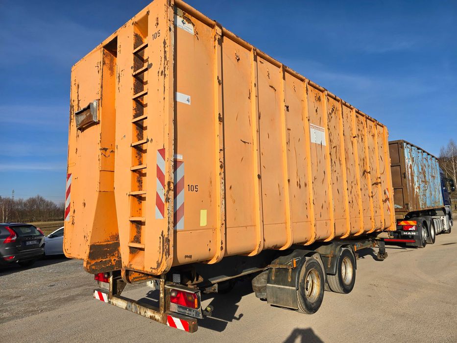 Huffermann Przyczepa 53m3 TANDEM do hakowca 19,5 BLIŹNIAK + KONTENER