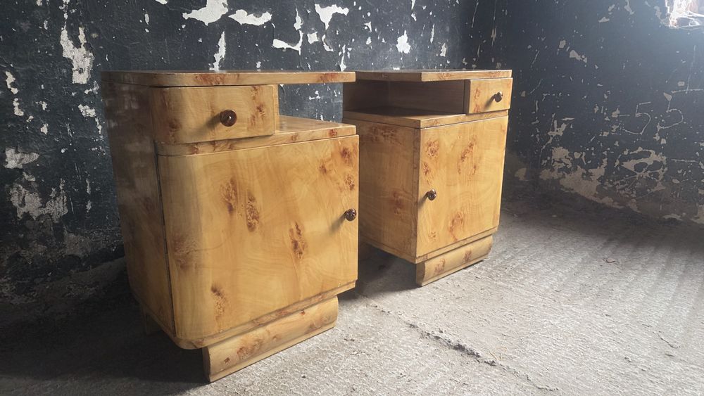 Szafki nocne nakastlik vintage prl art deco retro