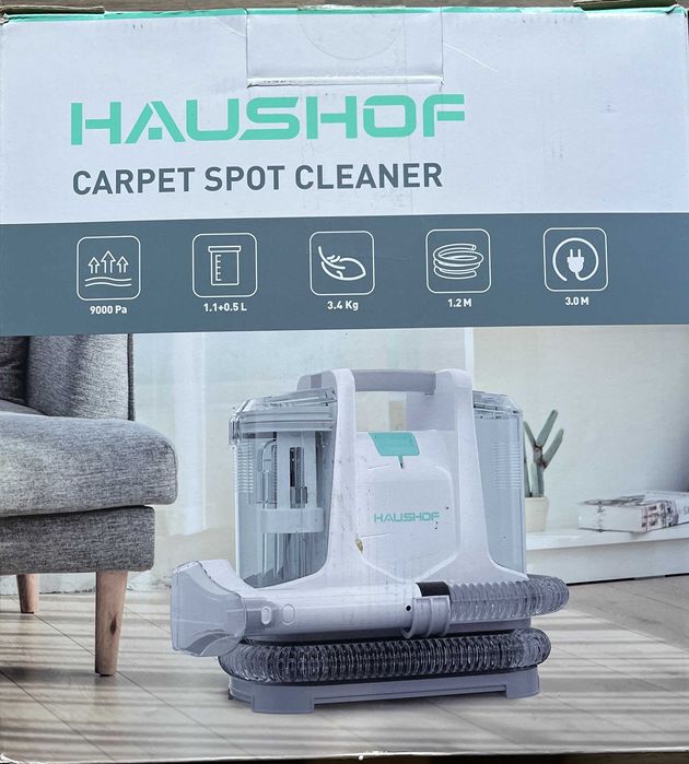Odkurzacz do prania tapicerki HAUSHOF 400W 9000Pa – dywany, sofa, auto