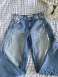 Spodnie jasne jeansowe baggy bershka