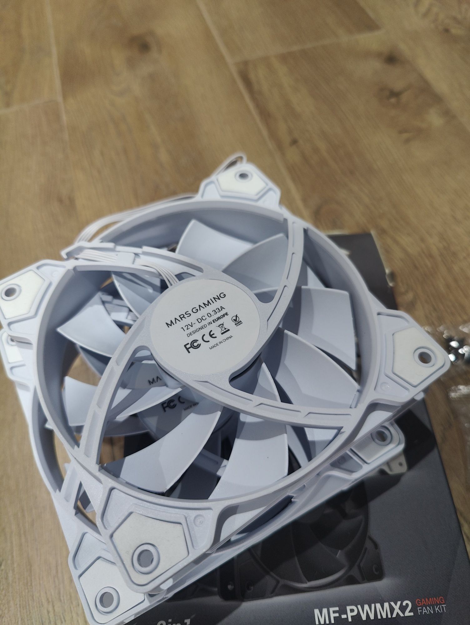 2x Mars Gaming MF-PWMX2 Biały 120mm, Ultra cichy