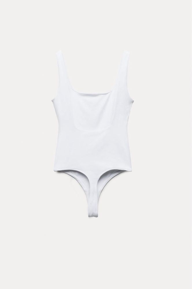 Белоснежный боди топ ZARA S