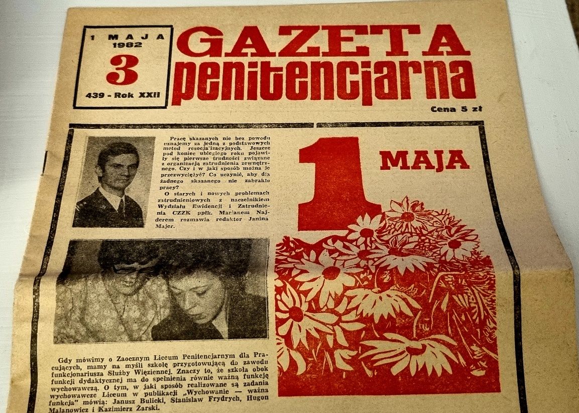 Gazeta Penitencjarna 1 Maja i 1 kwietnia 1982r.