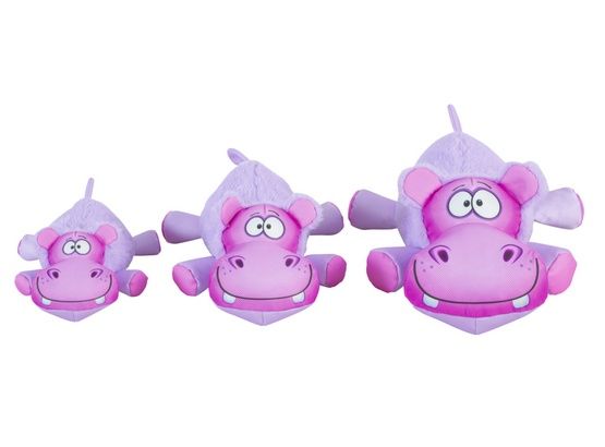 Maskotka z piszczałką dla psa - pluszowa zabawka Hipopotam M 28cm