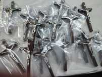 18x Crucifixos em Madeira cerejeira e Metal, fabrico artesao Italiano