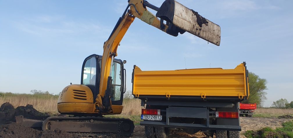 Usługi koparką kołową,minikoparką, ładowarką,Usługi transportowe