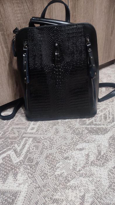 Рюкзак - сумка шкіряний