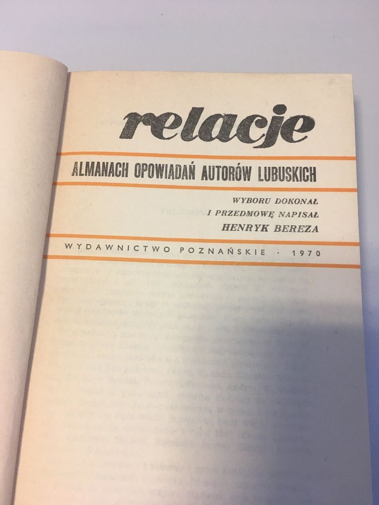 Relacje - almanach opowiadań autorów lubuskich