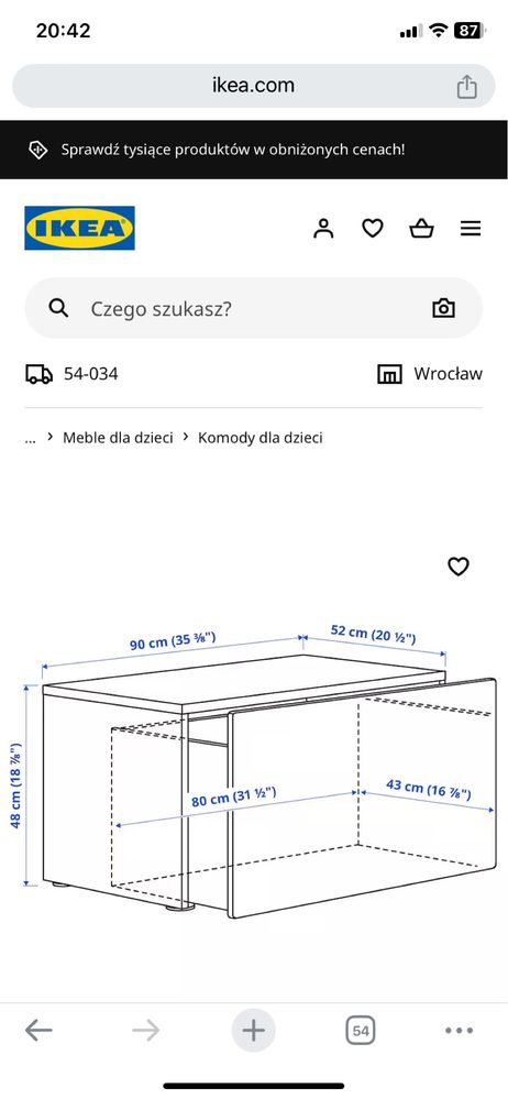 Ławka z pojemnikiem / szuflada na zabawki Ikea Stuva / Stamstad