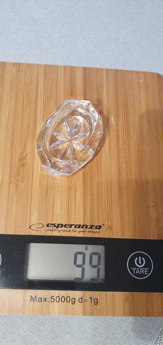 Zestaw Kryształowej Solniczki z Srebrną Łyżeczką i Podstawką