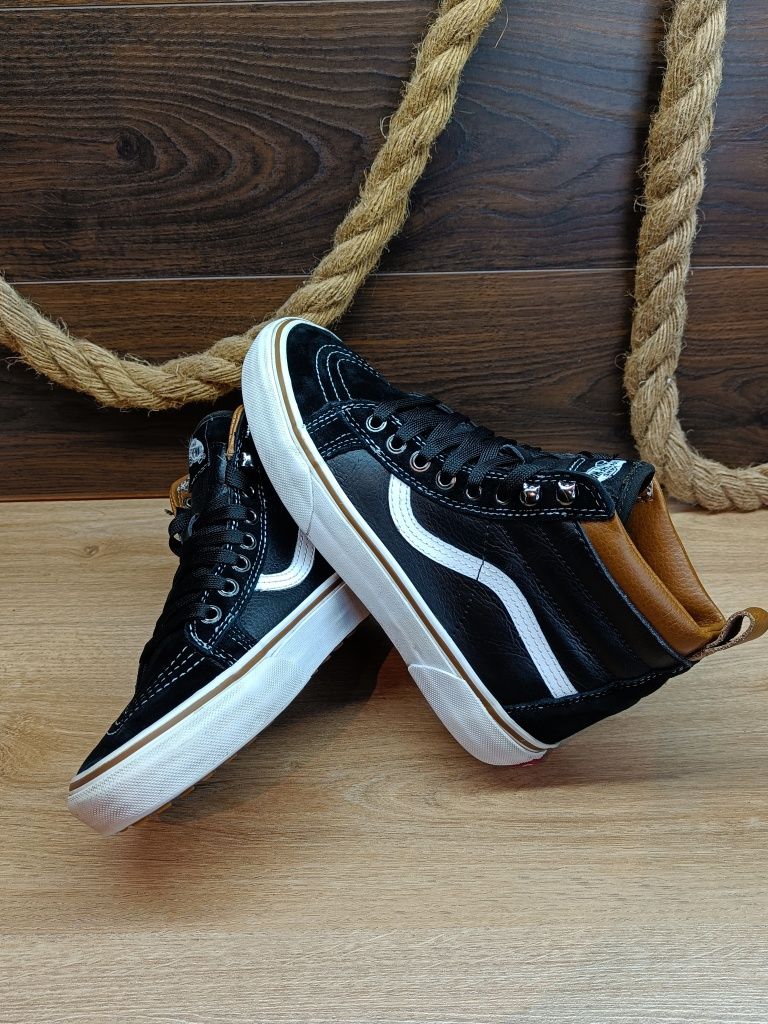 Czarne damskie chłopięce buty trampki sneakersy Vans Sk8 Hi MTE