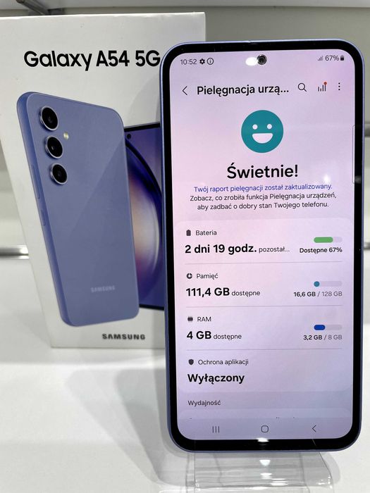 Samsung Galaxy A54 5G | 8/128GB | Awesome Violet | GW3 | SM-A546B/DS