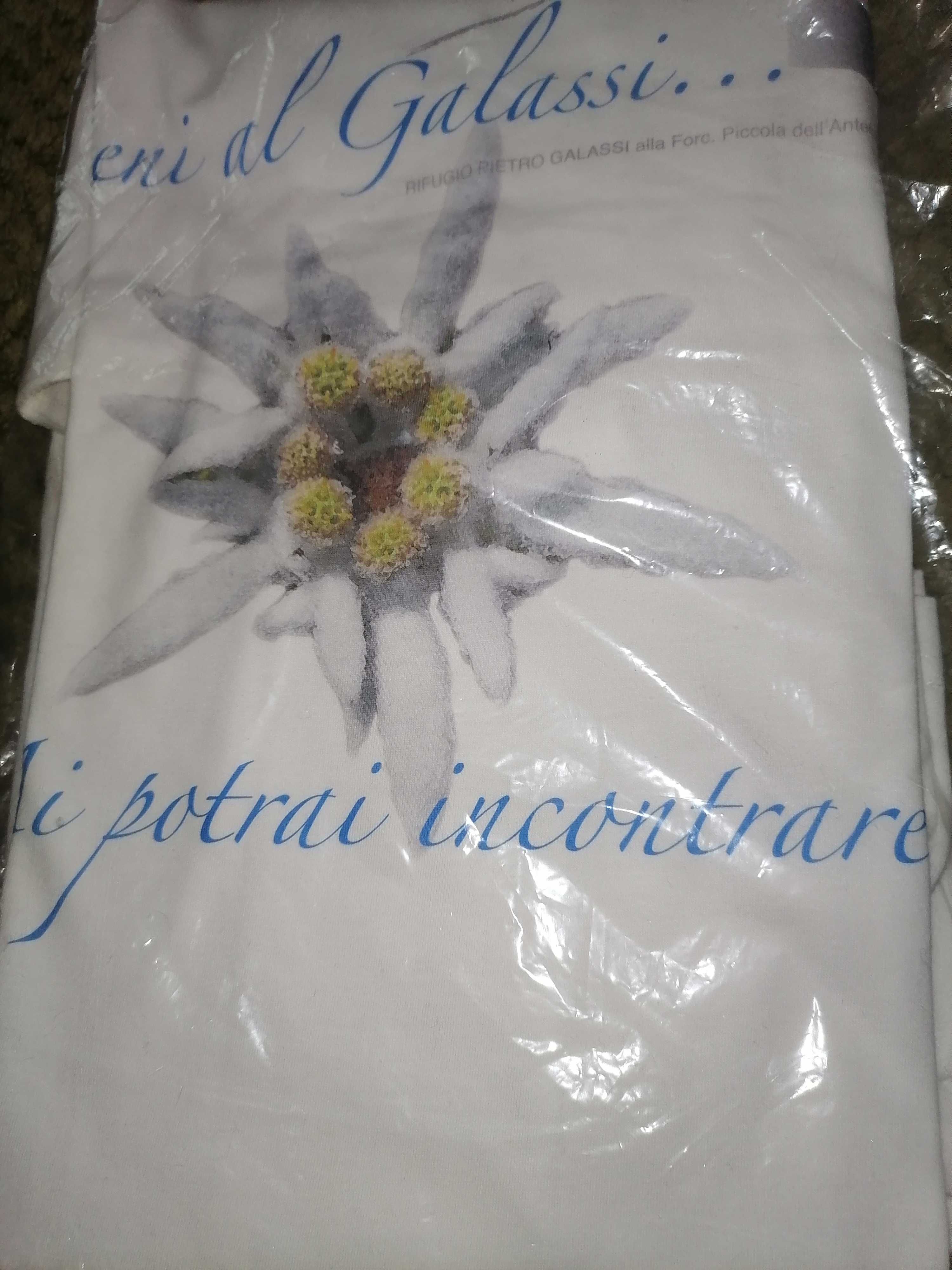 Szarotka Alpy Dolomity L/XL nowy T-shirt ze schroniska Galassi Włochy