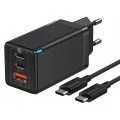 USB зарядное устройство Baseus GaN5 Pro Fast Charger 2C+U 65W Black