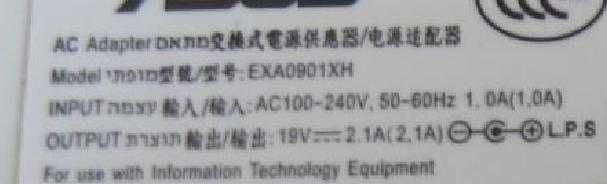19V 2,1A 40W Oryginalny zasilacz do laptopa ASUS eee - jak nowy