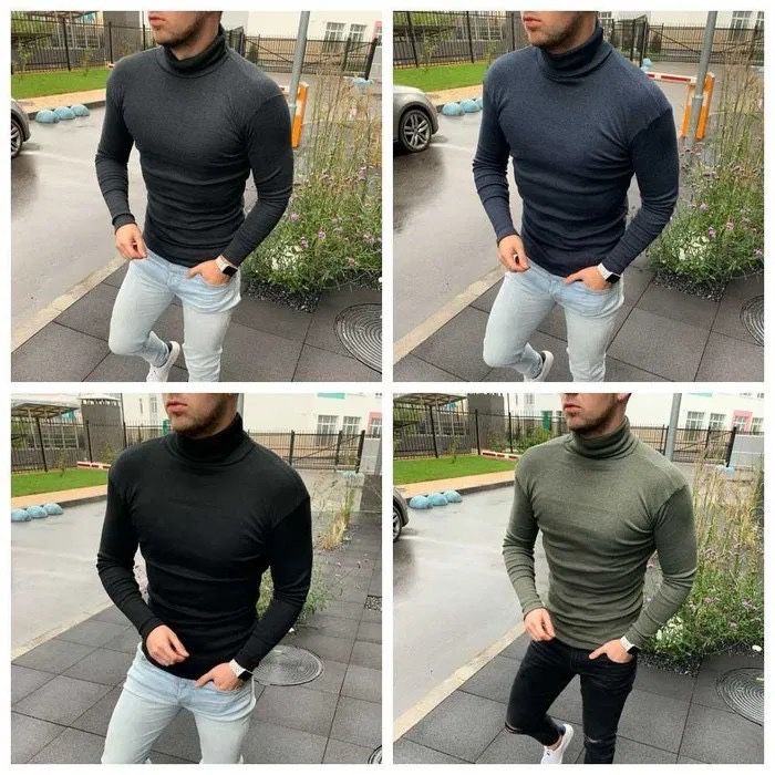 Гольф мужской теплый в цветах с начесом  44,46,48,50,52,54,56,58.
