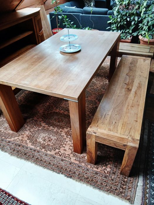 Stół lite drewno palisander teak