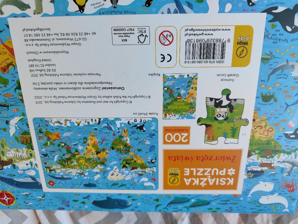 Puzzle plus książka kontynenty