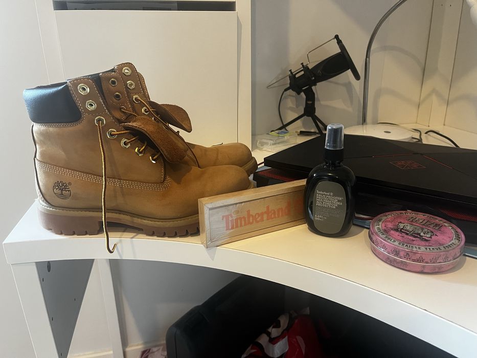Botas timberland Original com spray, nova pomada Reuzel rosa, mikado