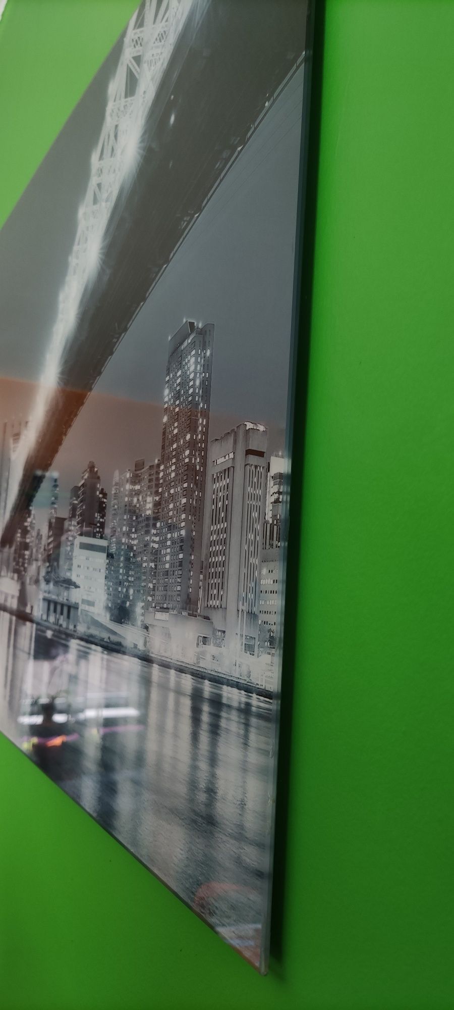 Piękna panorama miasta na szkle