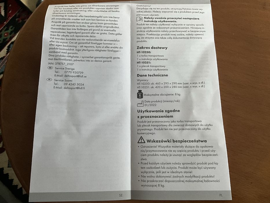 Torba plecak dla psa-kota