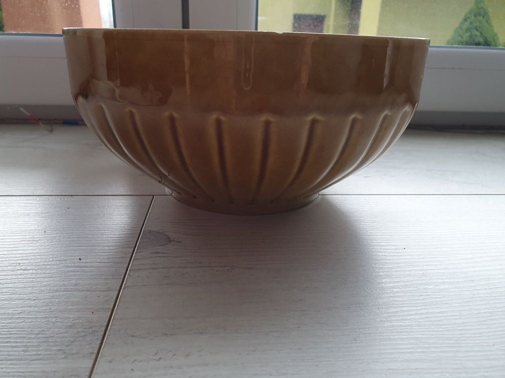 Makutra Mirostowice misa gliniana ceramika PRL