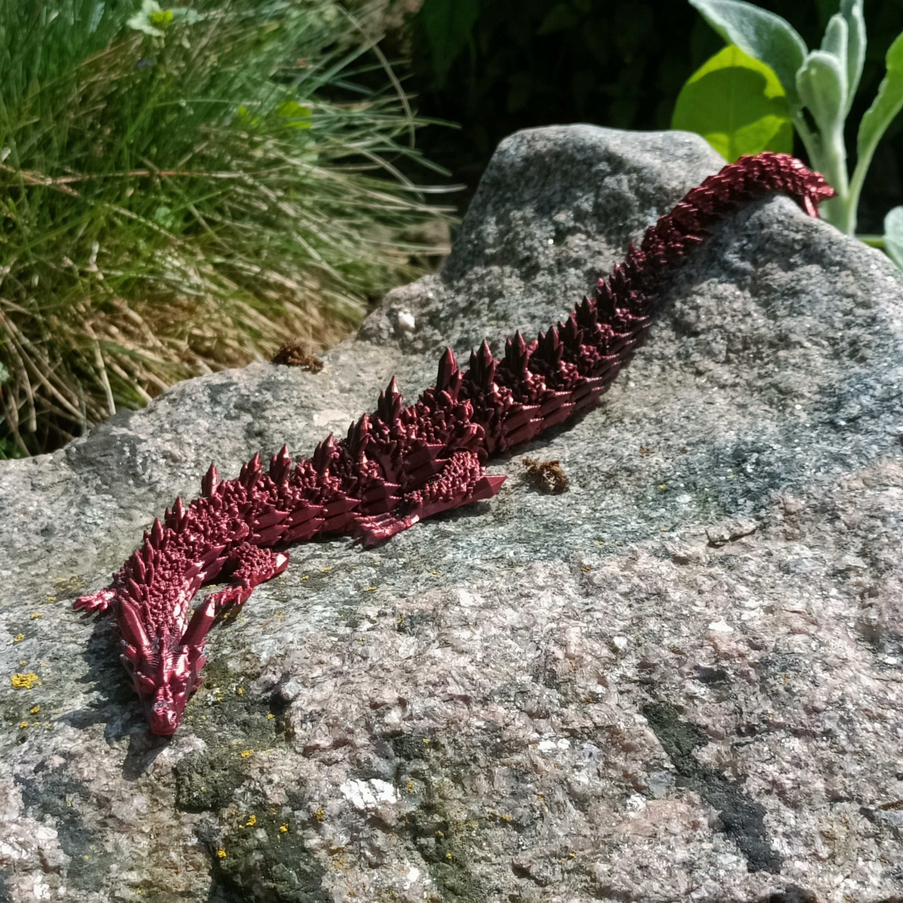 Smok Crystal Dragon 30cm - TikTok Przegubowa  zabawka Krystal Figurka
