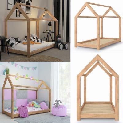 Cama de madeira de crianca Montessori + colchao + estrado