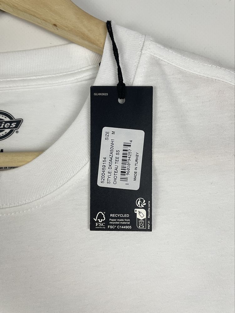 Футболка Dickies Choteau T-Shirt (M) оригінал біла чоловіча на літо