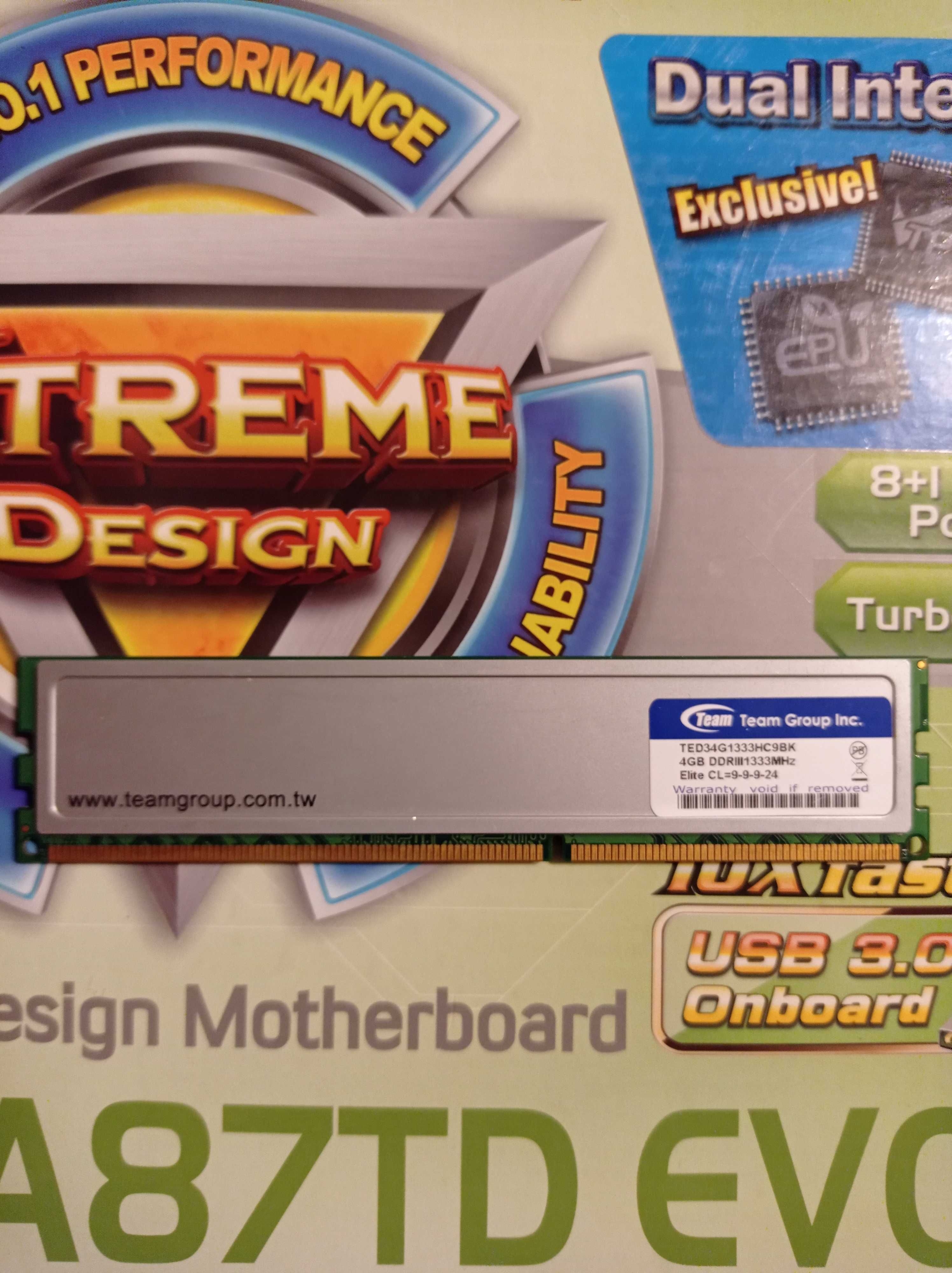 Комплект на AM3.Asus M4A87TD EVO,Phenom II X4 955BE 3.20 GHz,10 GB ОЗУ