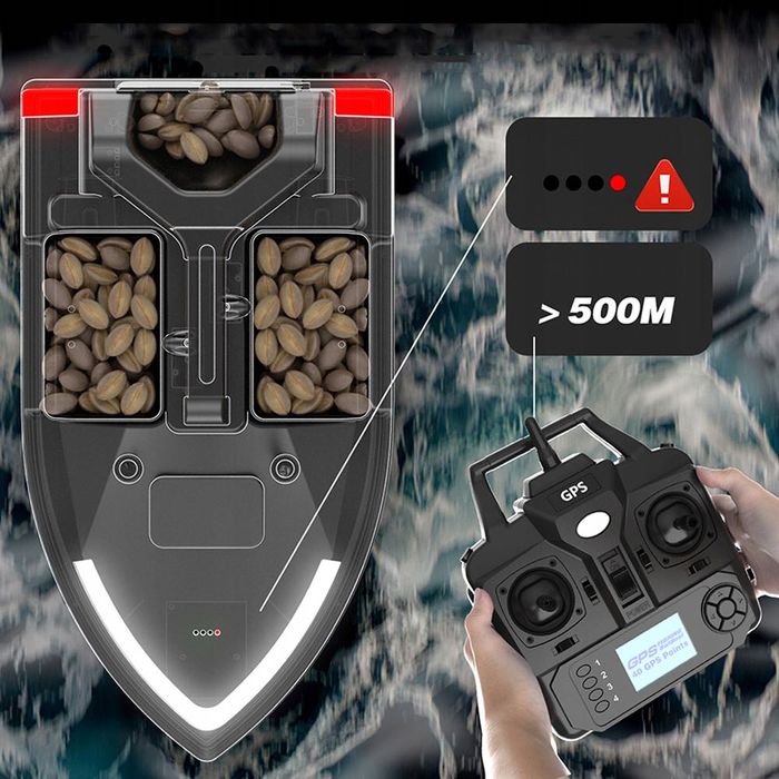 ŁÓDKA ZANĘTOWA GPS Zasięg 500m Ładowność 2kg 12000mAh