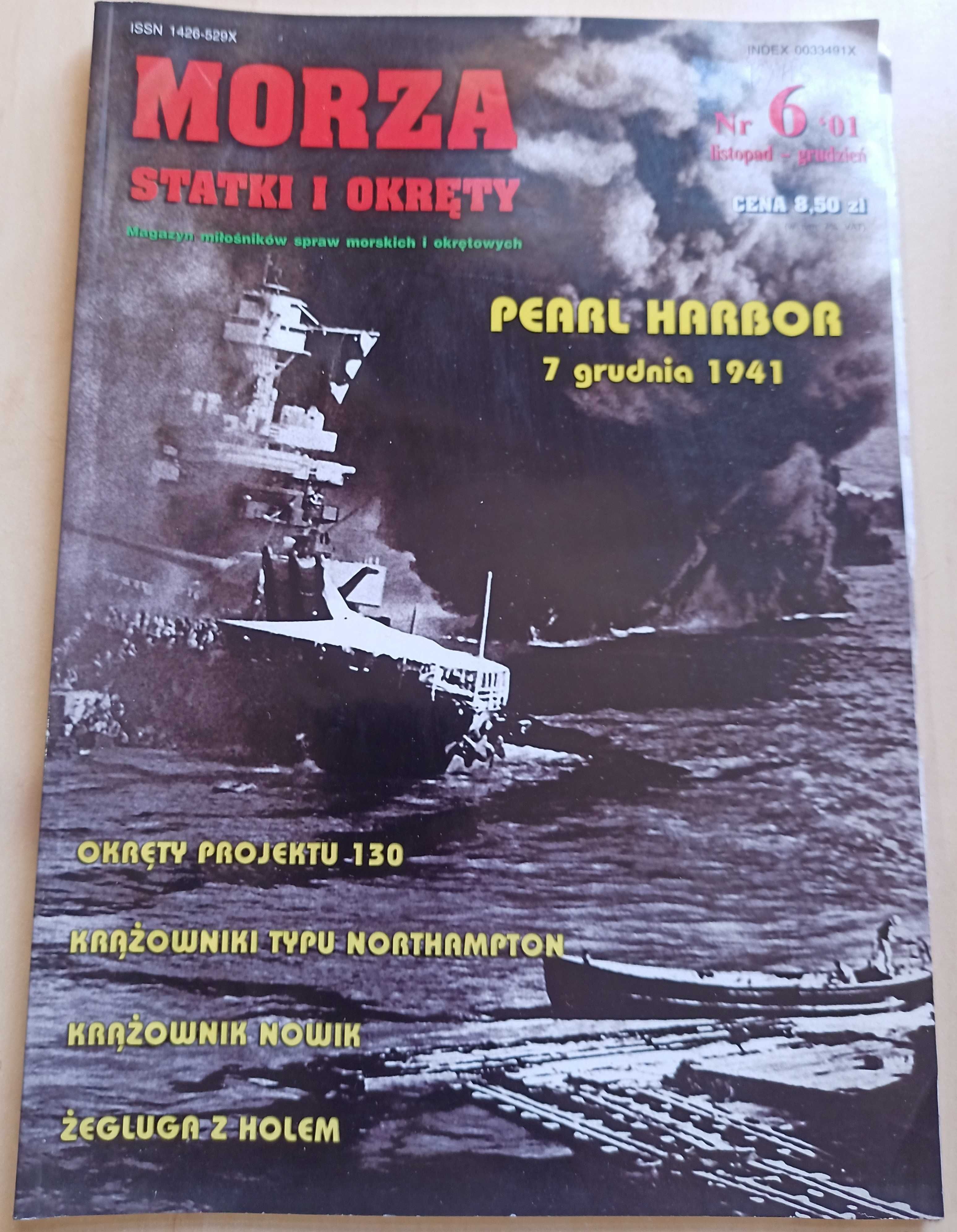 Morza statki i okręty nr 1,2,3,6 2001 rok