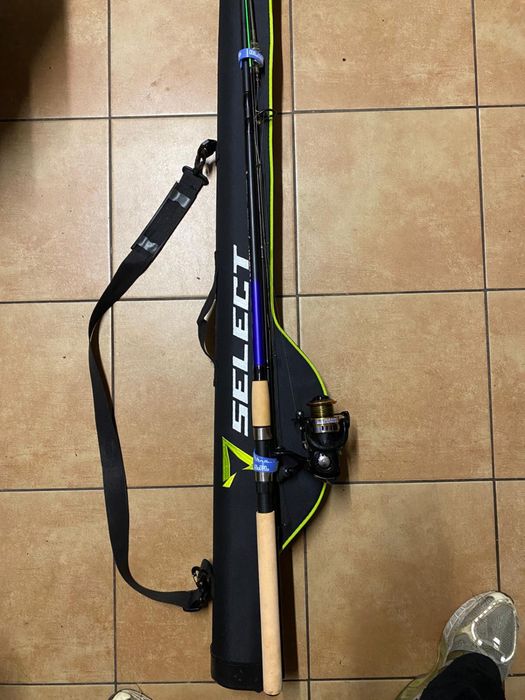 Zestaw wedkarski wedka kolowrotek pokrowiec method feeder