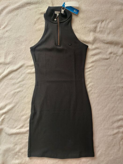 Sukienka mini Adidas mała czarna r.XS, S