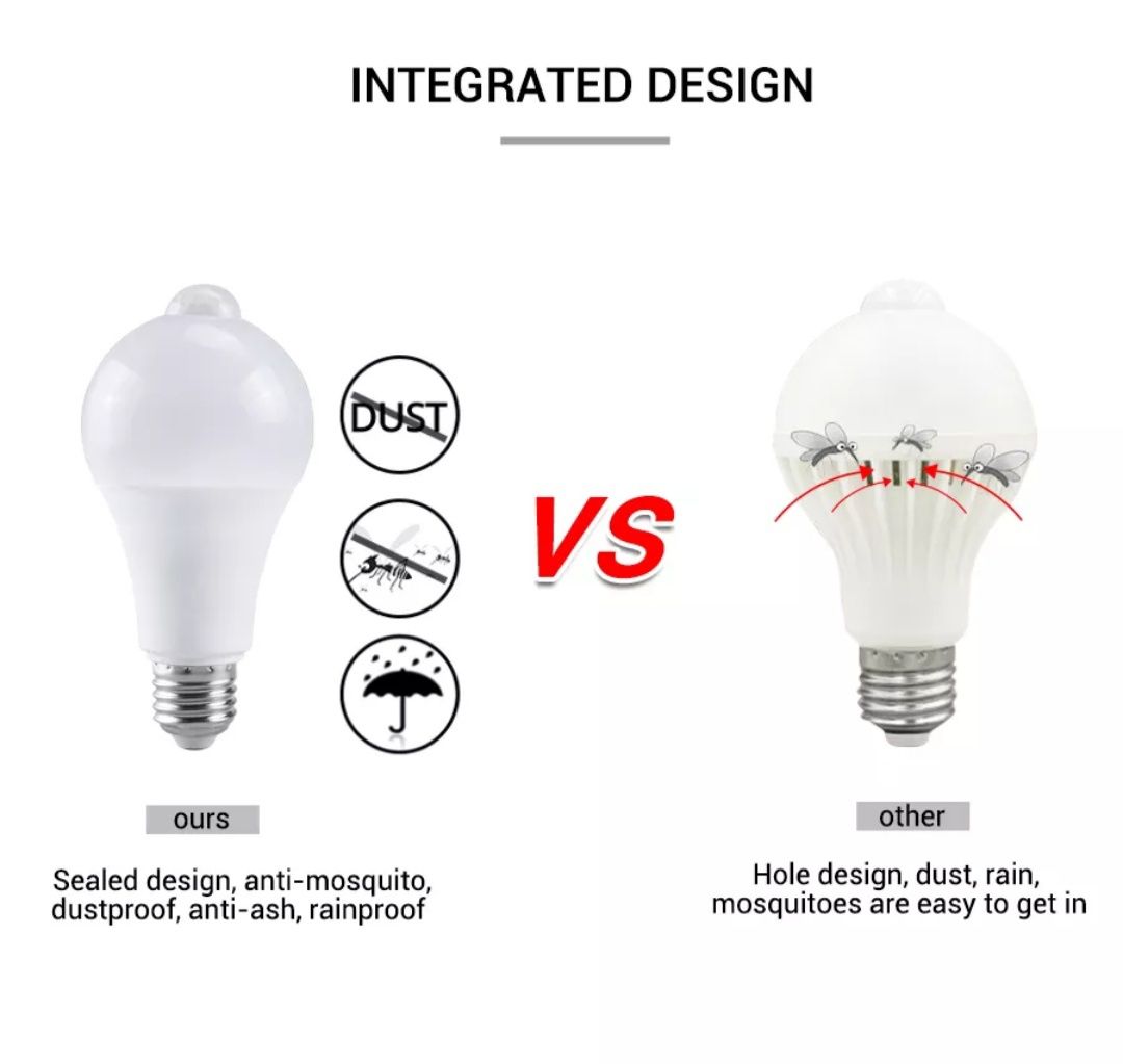 Светодиодная лампочка с датчиком движения