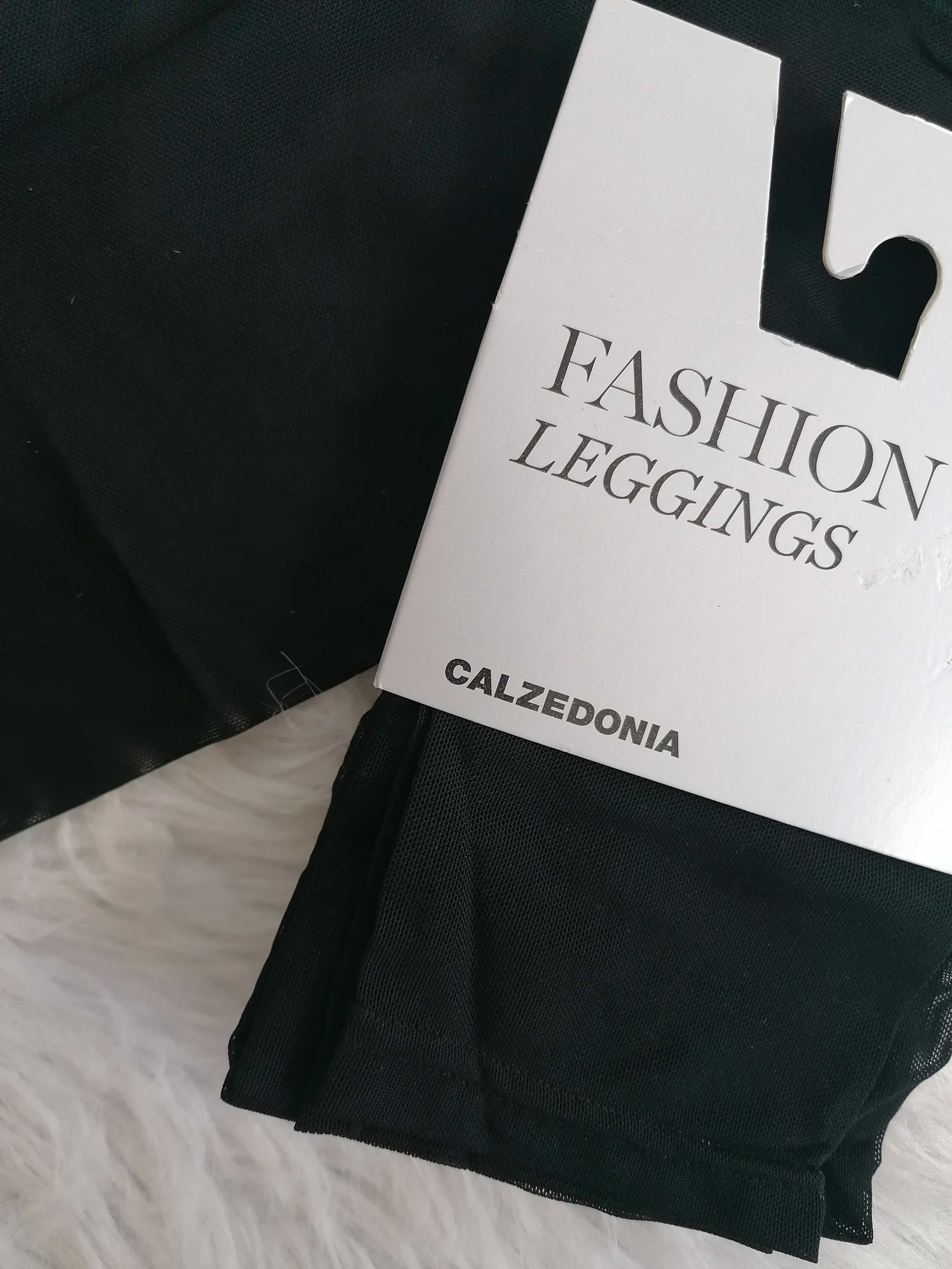 Leginsy z siateczki firmy Calzedonia czarne rozmiar S