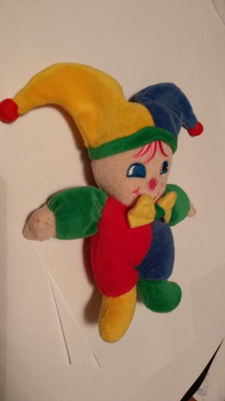 игрушка детская мягкая петрушка шут клоун пр-во германия плюшевая