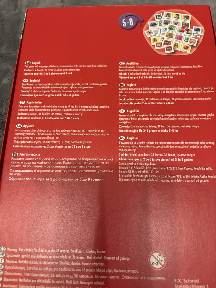 Gra edukacyjna Angielskie Bingo 5-8 lat