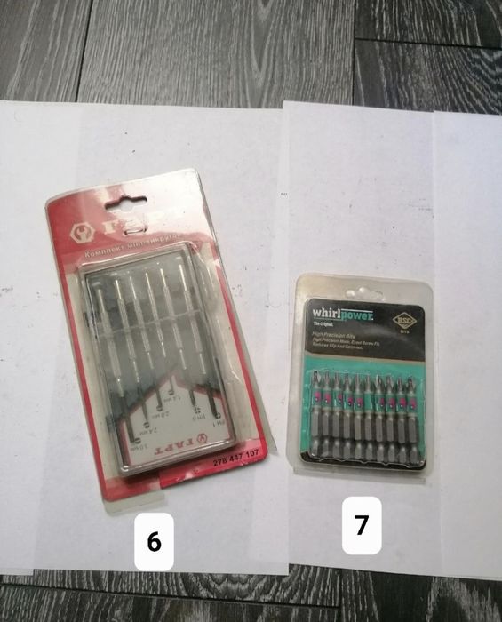 Ручной инструмент, Плоскогубцы, отвёртки, ножницы по металлу, биты.