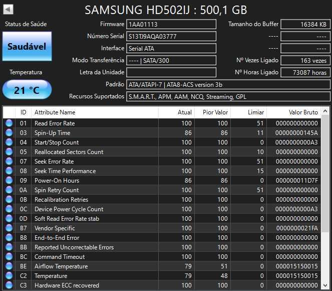 Disco Rígido SAMSUNG HD502IJ 500GB 7200 RPM SATA HDD