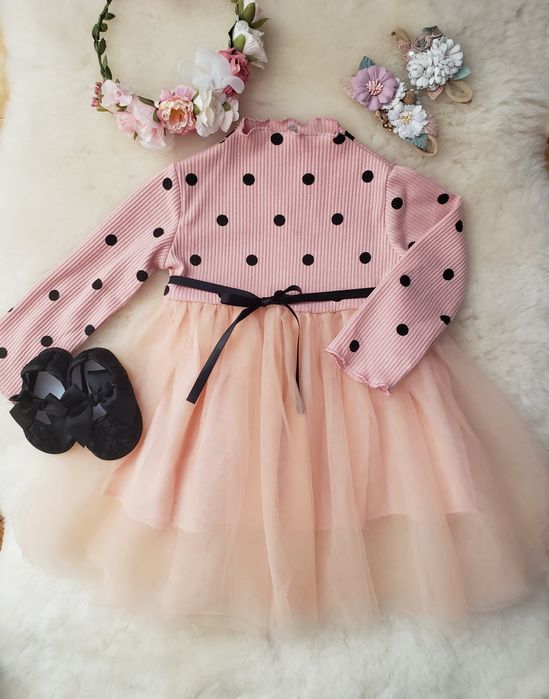 Мила сукня в горох на 9-12 и 12-24 місяця (80, 90)