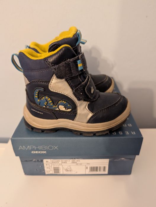 Buty dziecięce ciepłe zimowe Geox śniegowce świecące r.25