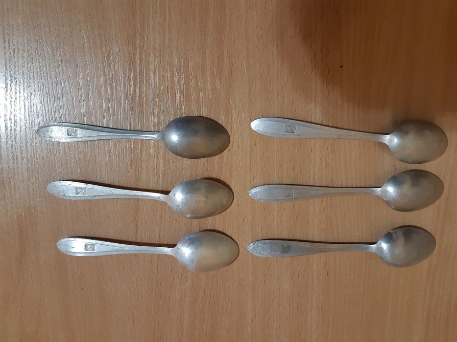Stare aluminiowe sztućce 6 sztuk