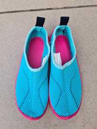 Buty do wody Decathlon Aquashoes 28-29 Tribord Subea turkusowe różowe
