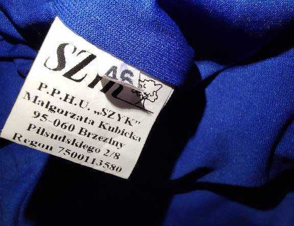 Sukienka chabrowa/ciemno niebieska z różami U.Szyk Stan Bdb r 46/XXXL