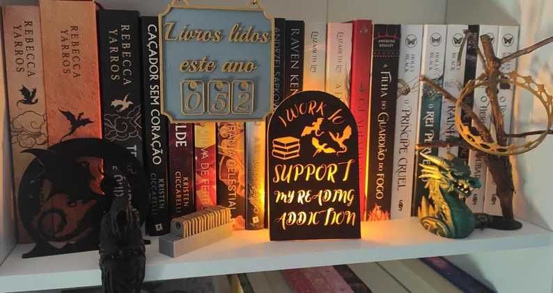 Placa Decorativa Iluminada Quillia – Impressão 3D em PLA