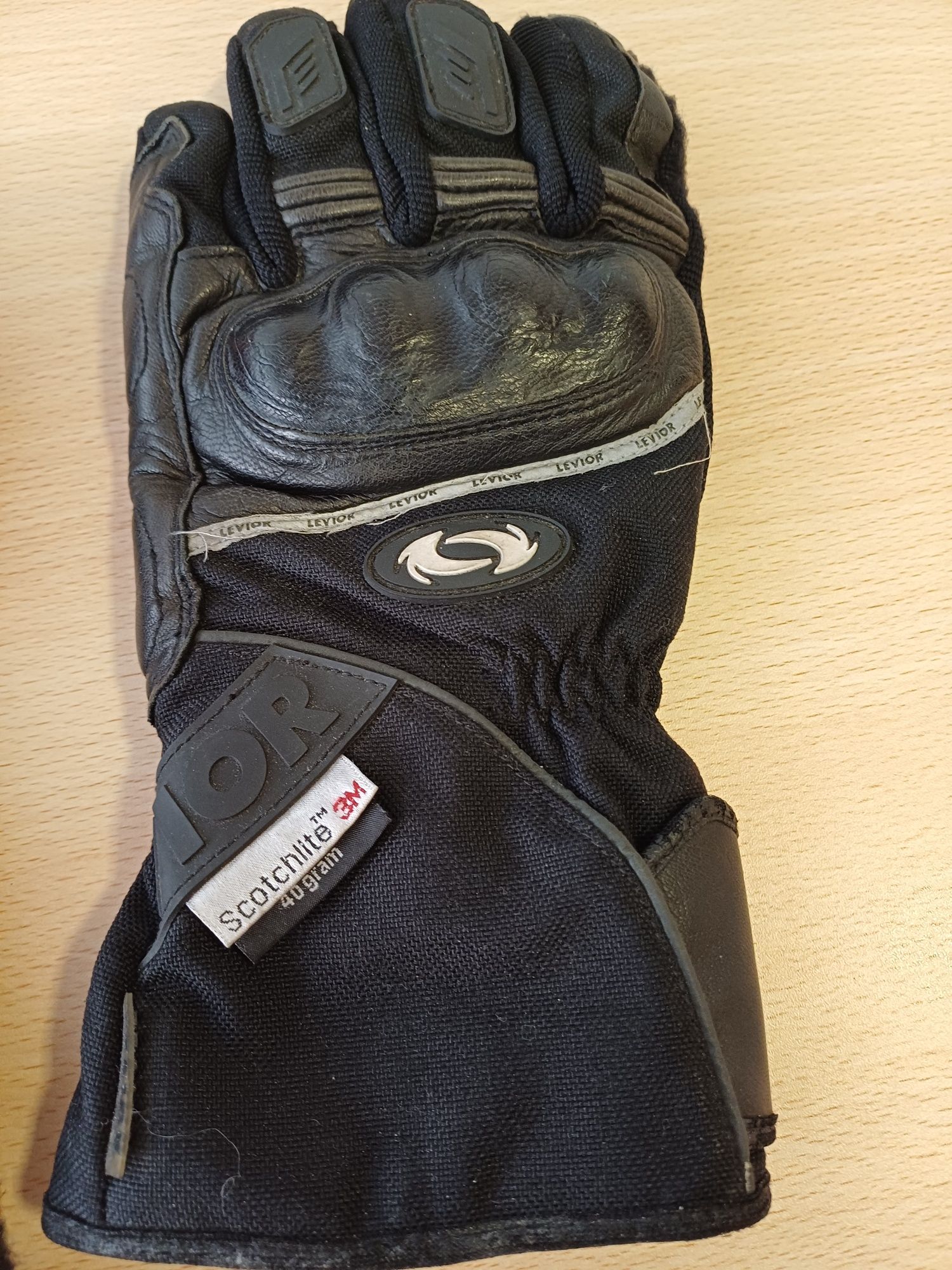 Luvas pretas para moto, tamanho L