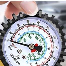 Pistolet do Pompowania Kół Opon z Manometrem PSI Bar kPa kg/cm2