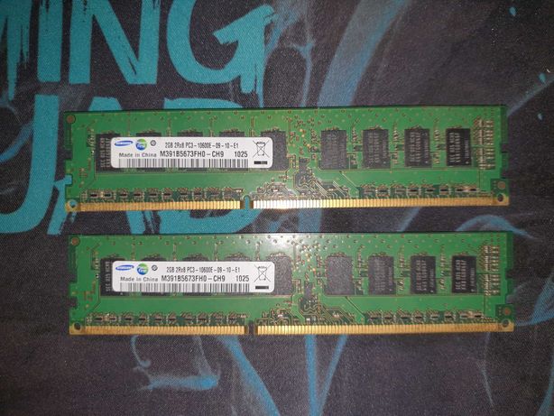 4Гб DDR3 SAMSUNG 2 планки по 2Гб PC3 - 10600E Оперативна пам'ять