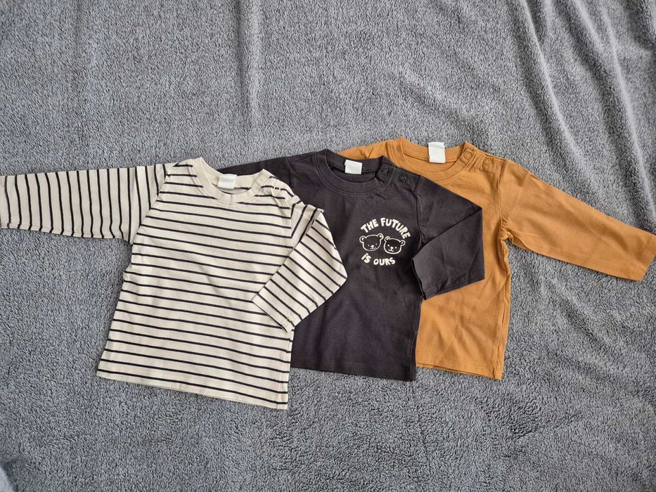NOWE trzy bawełniane bluzeczki H&M